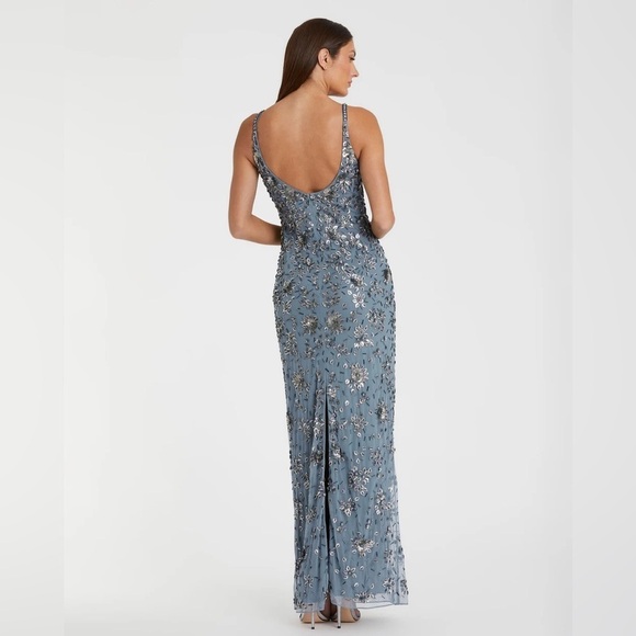 MAC DUGGAL 5477 NWT Floral Embellished Scoop Neck Evening - Picture 4 of 8